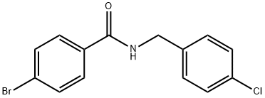 4-溴-N-(4-氯苄基)苯甲酰胺 结构式