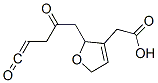 3-Furanacetic acid, 2,5-dihydro-2,5-dioxo-4-(1E)-1-pentenyl- (9CI) 结构式