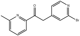 2-(2-溴-4-吡啶)-1-(6-甲基-2-吡啶)乙酮 结构式