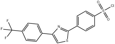 4-[4-[4-(三氟甲基)苯基]-2-噻唑]-磺酰氯 结构式