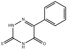 6-Phenyl-3-sulphanyl-1,2,4-triazin-5(2H)-one, 2,5-Dihydro-5-oxo-6-phenyl-3-sulphanyl-1,2,4-triazine 结构式