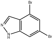 4,6-二溴-1氢-吲唑 结构式
