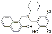 1-[[cyclohexyl-[(3,5-dichloro-2-hydroxy-phenyl)methyl]amino]methyl]nap hthalen-2-ol 结构式
