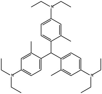 TRIS(2-METHYL-4-DIETHYLAMINOPHENYL)METHANE 结构式
