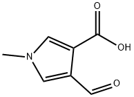 1H-Pyrrole-3-carboxylic acid, 4-formyl-1-methyl- (9CI) 结构式