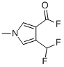 1H-Pyrrole-3-carbonyl fluoride, 4-(difluoromethyl)-1-methyl- (9CI) 结构式