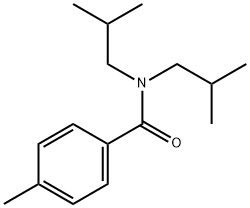 N,N-二异丁基-4-甲基苯甲酰胺 结构式