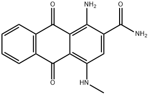 1-amino-9,10-dihydro-4-(methylamino)-9,10-dioxoanthracene-2-carboxamide 结构式