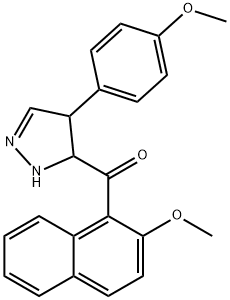 (2-methoxy-1-naphthyl) [4-(p-methoxyphenyl)-2-pyrazolin-5-yl] ketone 结构式