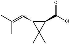 (1R-trans)-2,2-dimethyl-3-(2-methylprop-1-enyl)cyclopropanecarbonyl chloride 结构式