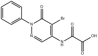 (5-bromo-6-oxo-1-phenyl-pyridazin-4-yl)carbamoylformic acid 结构式