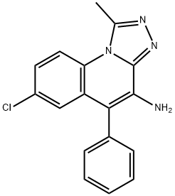 7-CHLORO-1-METHYL-5-PHENYL-[1,2,4]TRIAZOLO[4,3-A]QUINOLIN-4-AMINE 结构式