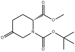 methyl (R)-N-(tert-butoxycarbonyl)-5-oxopiperidine-2-carboxylate 结构式