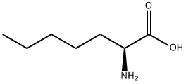 (S)-2-氨基庚酸 结构式