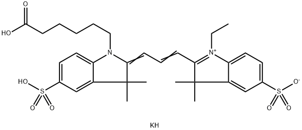 青色素3单功能性己酸染料,钾盐(CY3) 结构式