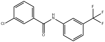 3-氯-N-[3-(三氟甲基)苯基]苯甲酰胺 结构式