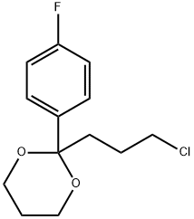 2-(3-氯丙基)-2-(4-氟苯基)-1,3-二氧六环 结构式