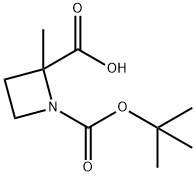 2-甲基-1,2-氮杂环丁烷二甲酸 1-叔丁酯 结构式
