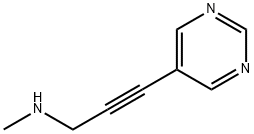 2-Propyn-1-amine, N-methyl-3-(5-pyrimidinyl)- (9CI) 结构式