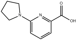 6-(1-吡咯烷)-2-吡啶羧酸 结构式