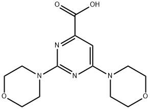 2,6-二吗啉-4-嘧啶-4-羧酸 结构式