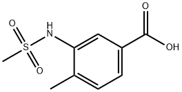 3-甲磺酰氨基-4-甲基苯甲酸 结构式