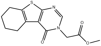 2-(4-氧代-5,6,7,8-四氢苯并[4,5]噻吩并[2,3-D]嘧啶-3(4H)-基)乙酸甲酯 结构式