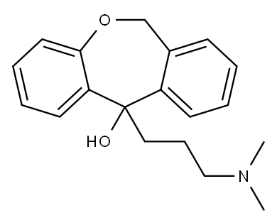 11-[3-(二甲胺基)丙基]-6,11-二氢二BENZ[B,E]氧杂环庚烷-11-醇 结构式