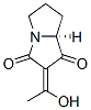 1H-Pyrrolizine-1,3(2H)-dione,tetrahydro-2-(1-hydroxyethylidene)-,(7aS)-(9CI) 结构式