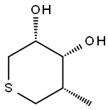 2H-Thiopyran-3,4-diol, tetrahydro-5-methyl-, (3R,4R,5S)- (9CI) 结构式