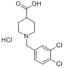 1-(3,4-二氯苄基)哌啶-4-羧酸盐酸盐 结构式