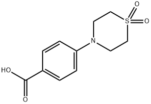 4-(1,1-二氧-1Λ6-硫代吗啡林-4-基)-苯甲酸 结构式