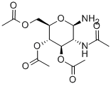 2-乙酰氨基-3,4,6-三-O-乙酰基-2-脱氧-Β-D-吡喃葡萄糖基胺 结构式