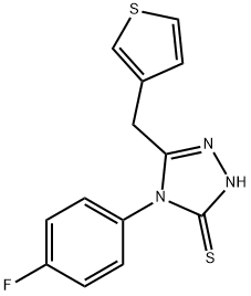 4-(4-FLUOROPHENYL)-5-(3-THIENYLMETHYL)-4H-1,2,4-TRIAZOLE-3-THIOL 结构式