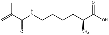 (2S)-6-氨基-2-(2-甲基丙-2-烯酰基氨基)己酸 结构式
