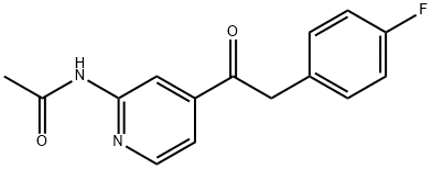 N-[4-[(4-氟苯基)乙酰基]-2-吡啶基]乙酰胺 结构式