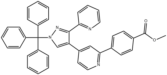 Methyl 4-(4-(3-(pyridin-2-yl)-1-trityl-1H-pyrazol-4-yl)pyridin-2-yl)benzoate 结构式