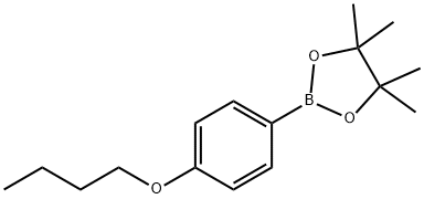 4-丁氧基苯硼酸频呢醇酯 结构式