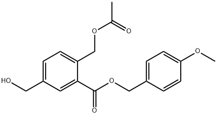 2-Thiopheneacetic acid, a-[(acetyloxy)methyl]-, (4-methoxyphenyl)methyl ester 结构式