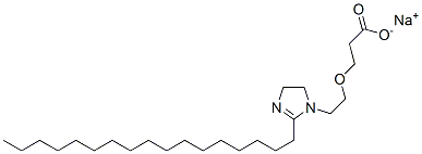 sodium 3-[2-(2-heptadecyl-4,5-dihydro-1H-imidazol-1-yl)ethoxy]propionate 结构式