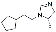 1H-Imidazole,1-(2-cyclopentylethyl)-4,5-dihydro-5-methyl-,(5S)-(9CI) 结构式