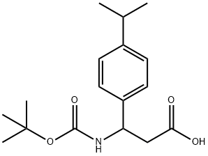 3-(BOC-氨基)-3-(4-异丙基苯基)丙酸 结构式
