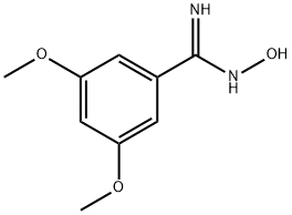 N'-羟基-3,5-二甲氧基苯脒 结构式