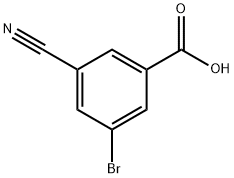 3-溴-5-氰基苯甲酸 结构式