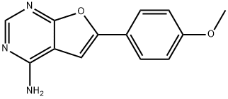6-(4-甲氧基苯基)呋喃并[2,3-D]嘧啶-4-胺 结构式