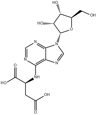 (2S)-2-[[9-[(2S,3R,4S,5R)-3,4-dihydroxy-5-(hydroxymethyl)oxolan-2-yl]purin-6-yl]amino]butanedioic acid 结构式