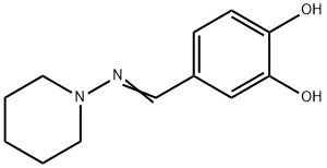 1,2-Benzenediol, 4-[(1-piperidinylimino)methyl]- (9CI) 结构式