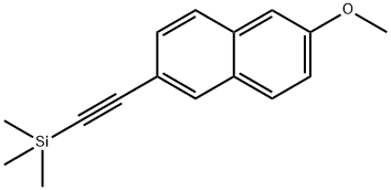 (6-甲氧基萘基-2-乙炔基)三甲基硅烷 结构式