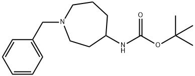 CARBAMIC ACID, [HEXAHYDRO-1-(PHENYLMETHYL)-1H-AZEPIN-4-YL]-, T-BUTYL ESTER (9CI) 结构式