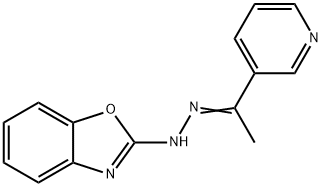 E-N-benzoxazol-2-yl-N'-[1-pyridin-3-yl-ethylidene]hydrazine 结构式